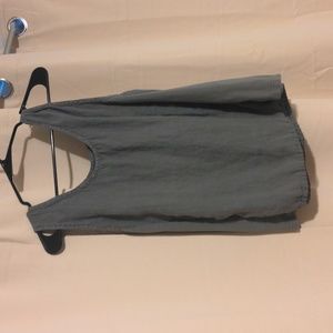 Flax linen relaxed tank top olive drab size small